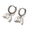 Brass Micro Pave Cubic Zirconia Hoop Earrings EJEW-P322-14P-6