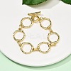 Brass Hexagon Link Chain Bracelets for Women Men BJEW-G740-05G-3
