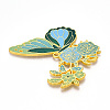 Rack Plating Alloy Enamel Big Pendants ENAM-N056-399E-G-2