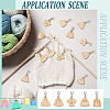 Wood Clothes Pendant Locking Stitch Markers HJEW-NB00123-5