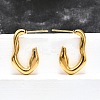 Ion Plating(IP) 304 Stainless Steel C-shape Stud Earrings EJEW-P197-03G-5