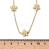 304 Stainless Steel 5-Petal Flower Link Chain Necklaces NJEW-G184-03G-5
