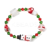 Bicone K9 Glass Beaded Stretch Bracelets BJEW-MZ00194-2