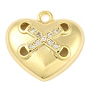 Cross Theme Real 18K Gold Plated Brass Micro Pave Clear Cubic Zirconia Pendants LS-KK-L219-06G-02-1