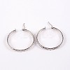 Ring 304 Stainless Steel Hoop Earrings EJEW-P040-52P-3