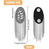 2Pcs Detachable Iron Tassel Epaulettes FIND-FH0005-44P-2