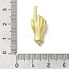 Brass Micro Pave Clear Cubic Zirconia Palm Connector Charms KK-C072-13G-2