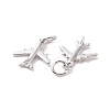 Rack Plating Brass Charms ZIRC-C042-09P-2