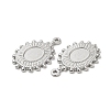 Non-Tarnish 304 Stainless Steel Pendant Cabochon Settings STAS-H214-11P-2