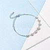 Rhodium Plated 925 Sterling Silver Anklets JA17B--Silver-3