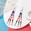 304 Stainless Steel Star Dangle Earrings EJEW-MZ00122-2