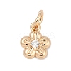 Brass Micro Pave Cubic Zirconia Charms LS-KK-Q096-03B-G-1