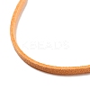 Flat Faux Suede Cord Necklace Making with Alloy Lobster Claw Clasps and Iron End Chains NJEW-Q031-02A-3