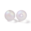 Rubberized Style Transparent Acrylic Beads OACR-C001-08-4