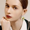 Bees Alloy Resin Dangle Earrings FS-WGAE13C-01-3