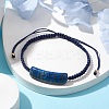 Adjustable Tube Natural Gemstone Braided Bracelets for Women BJEW-JB11006-03-2