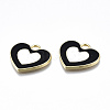 Rack Plating Alloy Enamel Pendants ENAM-T014-03-RS-4
