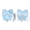 Transparent Spray Painted Glass Beads GLAA-N035-034-C11-1