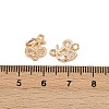 Brass Pave Clear Cubic Zirconia Fruit Connector Charms KK-C115-02B-G-3