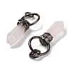 Natural Mixed Stone Faceted Pointed Bullet Pendants G-A221-03-3