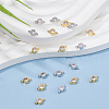 20Pcs 2 Colors Rack Plating Brass Pave Clear Cubic Zirconia Connector Charms KK-FI0001-05-4
