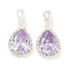 Brass with Cubic Zirconia Charms KK-Q820-10S-1