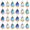 18Pcs 3 Colors Transparent Glass Pendants GLAA-YW0004-52B-1