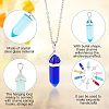 10Pcs 10 Colors Bullet Glass Pointed Pendants GLAA-FH0001-49-4