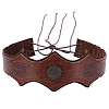 PU Leather & Alloy Headbands Hair Accessories for Women Girls OHAR-WH20009-02B-02-1