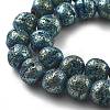 Electroplated Natural Lava Rock Beads Strands G-A251-D01-01A-3