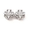 Brass Micro Pave Clear Cubic Zirconia Beads KK-S389-21P-1