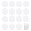 30Pcs Blank Double-sided Heat Transfer Aluminium Pendants DIY-BC0012-89B-1