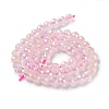 Electroplated Natural Rose Quartz Beads Strands G-Z038-A03-01AB-3