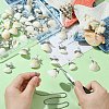 50Pcs 10 Styles Shell & Alloy Pendants PALLOY-CJ00044-4