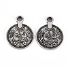 Tibetan Style Alloy Pendants TIBEP-Q089-015-RS-1