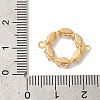 Brass Pave Clear Cubic Zirconia Horse Eye Ring Links Connector Charms KK-M294-02G-3