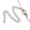 201 Stainless Steel Cloud Pendant Necklace with Cable Chains NJEW-Q317-29P-3