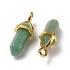 Natural Green Aventurine Pointed Pendants G-K329-37G-3