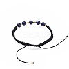 Adjustable Natural Lapis Lazuli(Dyed) Braided Bead Bracelets BJEW-JB04599-05-2