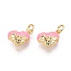 Brass Enamel Pendants KK-T072-26G-1