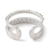 304 Stainless Steel Open Cuff Ring for Women RJEW-F166-09P-02-3