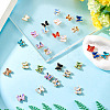 28pcs 14 colors Light Golden Alloy Glass Charms FIND-TA0005-94-6
