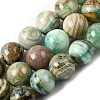 Natural Green Line Jasper  Beads Strands X-G-L639-A01-10mm-2