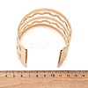 Wave Iron Cuff Bangles for Women BJEW-G741-04KCG-5
