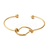 Ion Plating(IP) 304 Stainless Steel Open Cuff Bangles for Women BJEW-Z071-02G-2