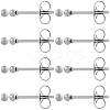 100Pcs 304 Stainless Steel Round Stud Earrings EJEW-BBC0002-05A-P-7