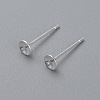304 Stainless Steel Stud Earring Findings STAS-H436-25S-6mm-1