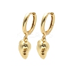 Brass Cubic Zirconia Hoop Earrings EJEW-Q015-01G-F-2