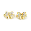 Rack Plating Brass Pave Cubic Zirconia Slide Charms KK-G464-05G-2