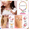Flower & Shell & Watermelon & Rabbit Plastic Cuff & Adjustable Ring & Pendant Necklace & Stretch Bracelets SJEW-TA0001-02-3